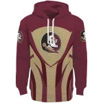 florida state seminoles concentric lines garnet black hoodie best selling