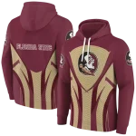 florida state seminoles concentric lines garnet black hoodie best selling