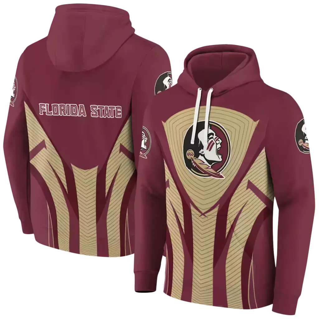 florida state seminoles concentric lines garnet black hoodie fashion forward florida state seminoles concentric lines garnet black hoodie fashion forward