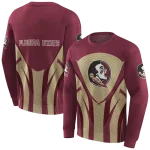 florida state seminoles concentric lines garnet black hoodie best selling