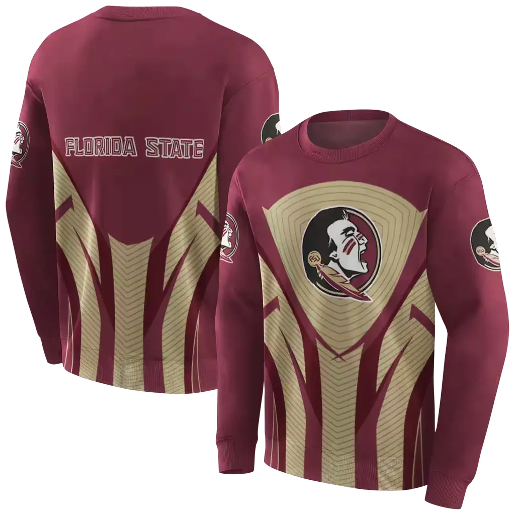 florida state seminoles concentric lines garnet black hoodie premium grade florida state seminoles concentric lines garnet black hoodie premium grade