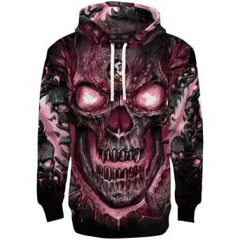 florida state seminoles demonic skull garnet black hoodie best selling