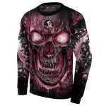 florida state seminoles demonic skull garnet black hoodie best selling