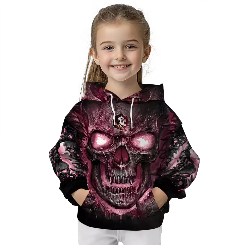 florida state seminoles demonic skull garnet black hoodie top rated florida state seminoles demonic skull garnet black hoodie top rated
