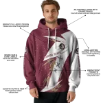 florida state seminoles dynamic slash garnet white hoodie best selling