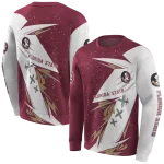 florida state seminoles dynamic slash garnet white hoodie best selling