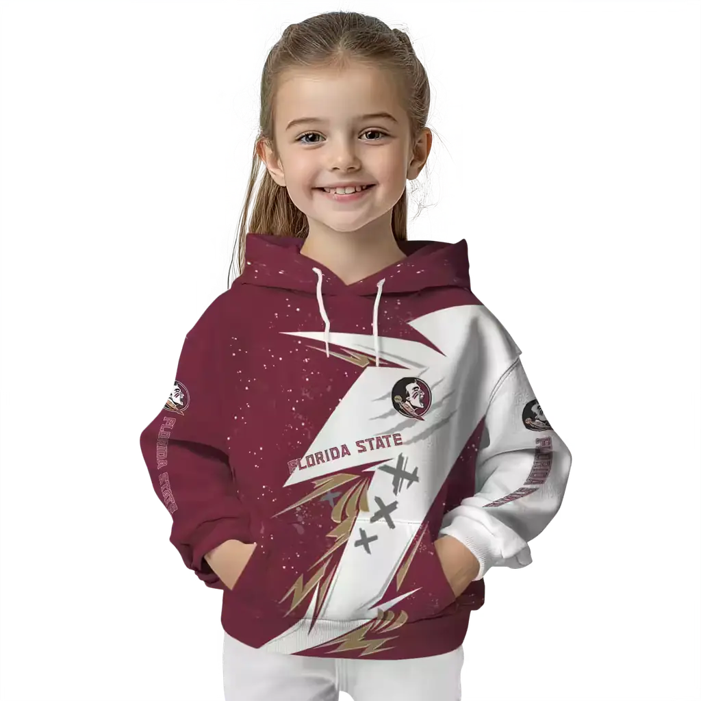 florida state seminoles dynamic slash garnet white hoodie top rated florida state seminoles dynamic slash garnet white hoodie top rated