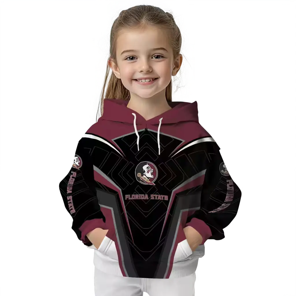 florida state seminoles futuristic pattern garnet black hoodie top rated florida state seminoles futuristic pattern garnet black hoodie top rated