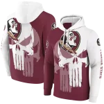 florida state seminoles graphic punisher garnet white hoodie best selling