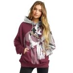 florida state seminoles graphic punisher garnet white hoodie best selling