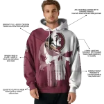 florida state seminoles graphic punisher garnet white hoodie best selling
