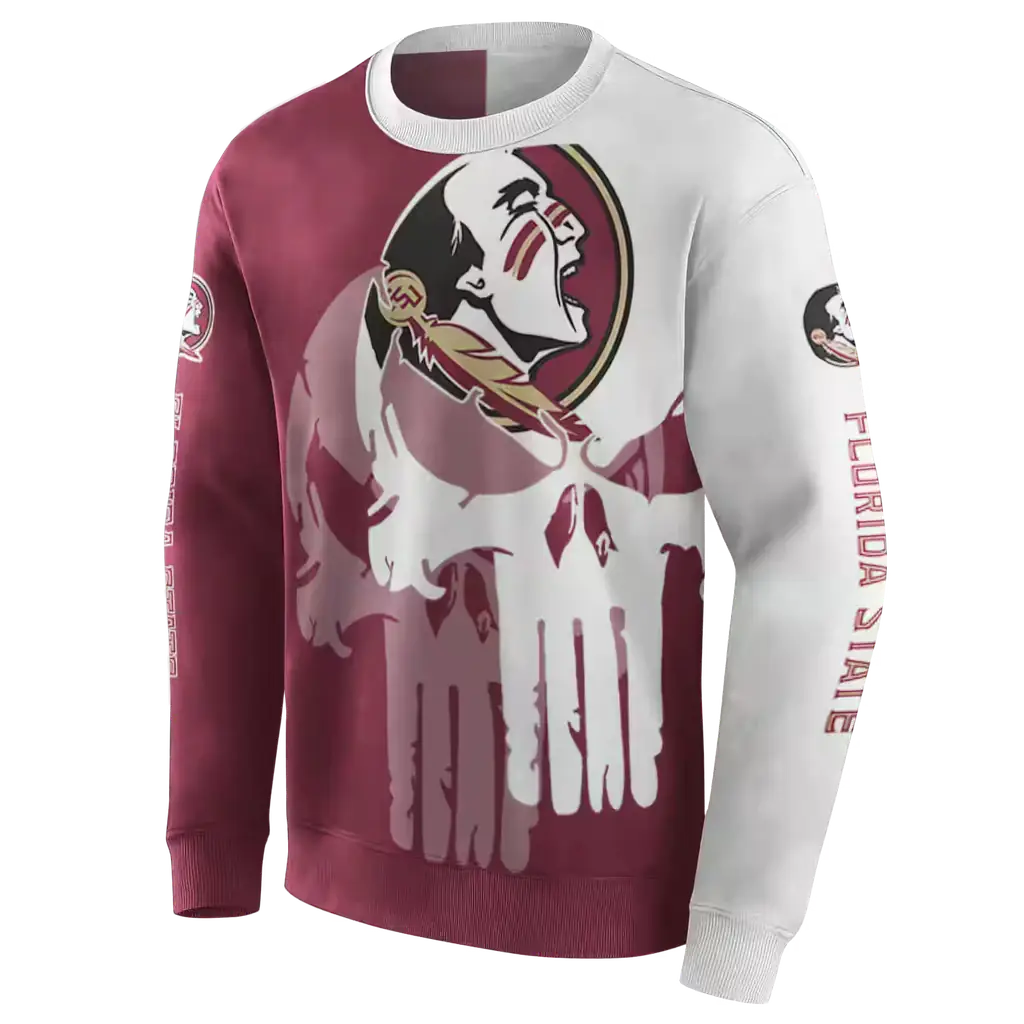 florida state seminoles graphic punisher garnet white hoodie new arrival florida state seminoles graphic punisher garnet white hoodie new arrival