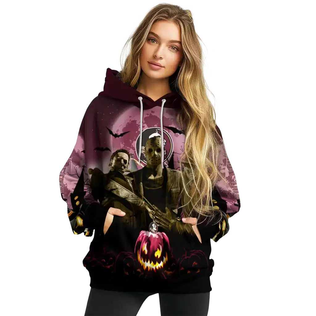 florida state seminoles halloween vibes garnet black hoodie high quality florida state seminoles halloween vibes garnet black hoodie high quality