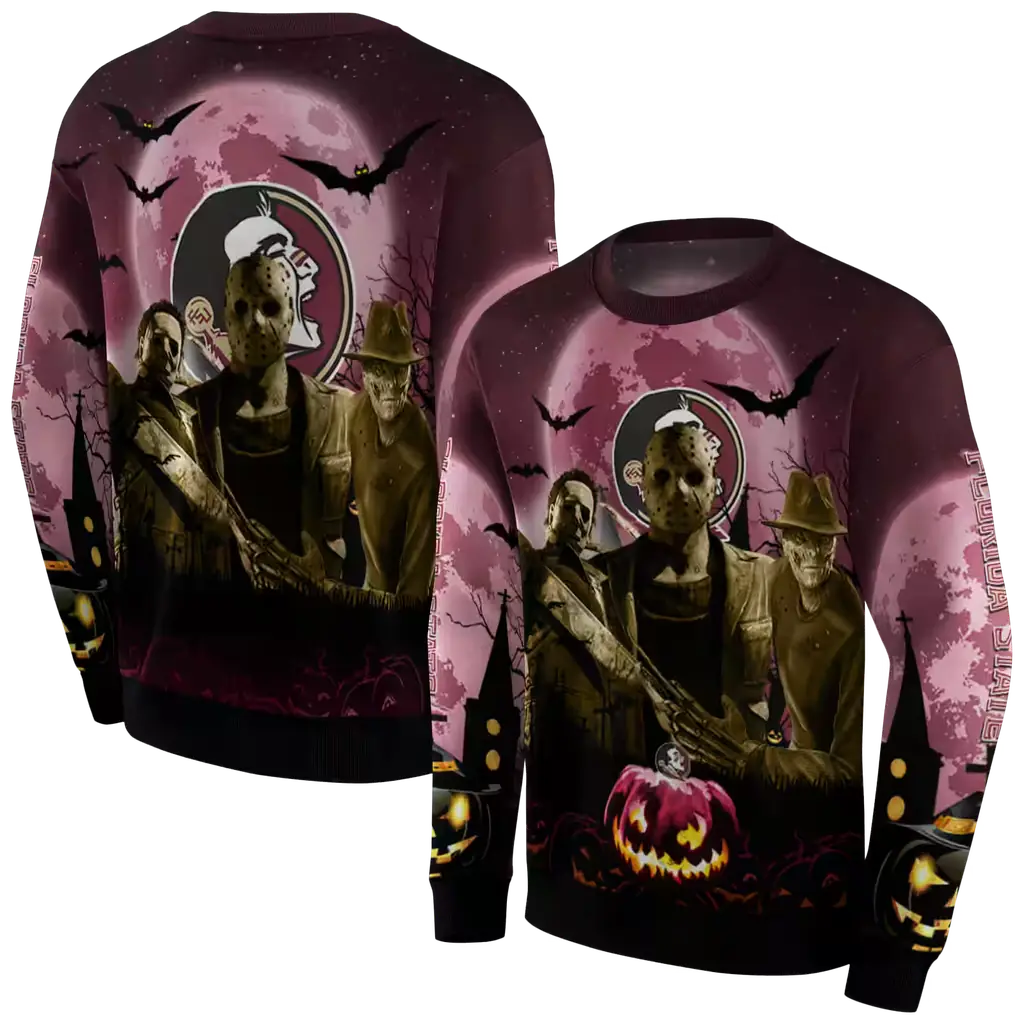 florida state seminoles halloween vibes garnet black hoodie premium grade florida state seminoles halloween vibes garnet black hoodie premium grade
