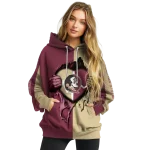 florida state seminoles heartbeat graphic garnet hoodie best selling