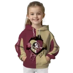 florida state seminoles heartbeat graphic garnet hoodie best selling