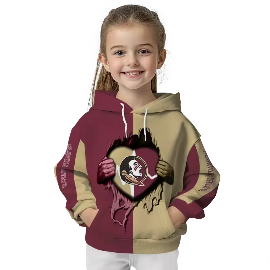 florida state seminoles heartbeat graphic garnet hoodie top rated florida state seminoles heartbeat graphic garnet hoodie top rated