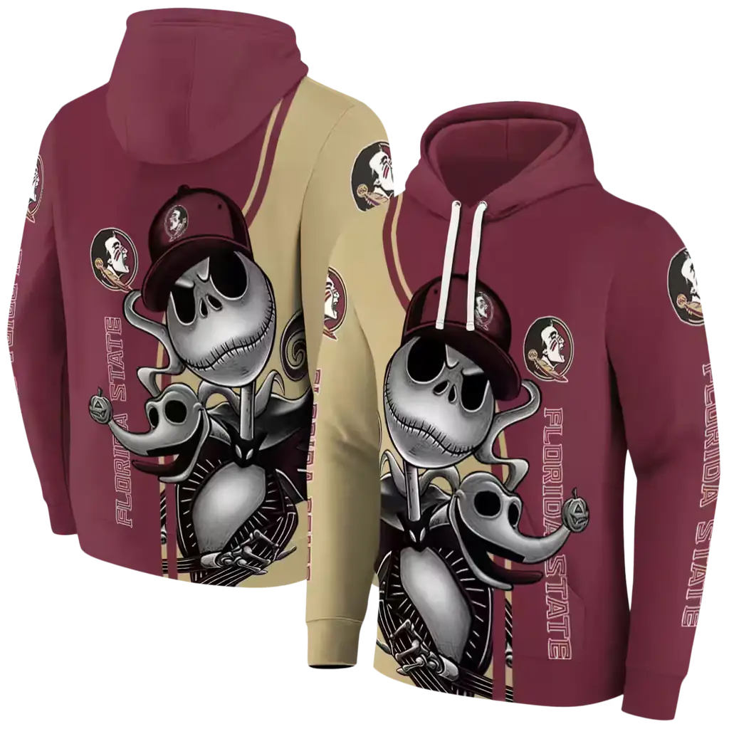 florida state seminoles jack skellington garnet hoodie fashion forward florida state seminoles jack skellington garnet hoodie fashion forward