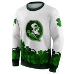 florida state seminoles lucky motif white green hoodie best selling