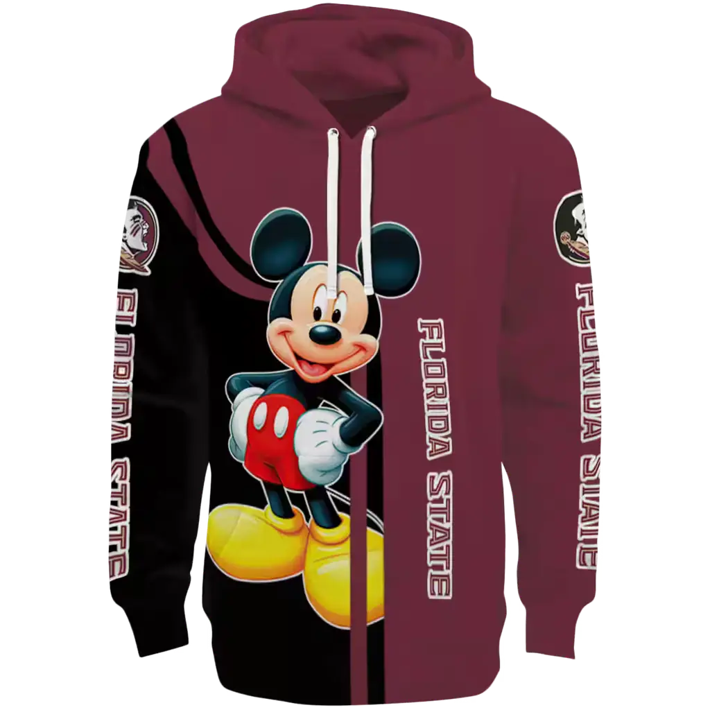 florida state seminoles mickey mouse garnet black hoodie best selling florida state seminoles mickey mouse garnet black hoodie best selling