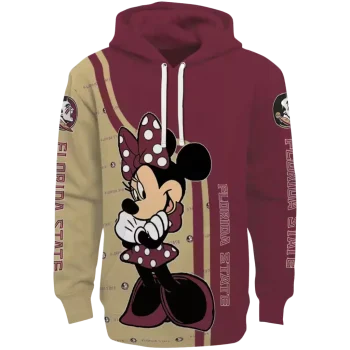 florida state seminoles minnie mouse garnet hoodie best selling