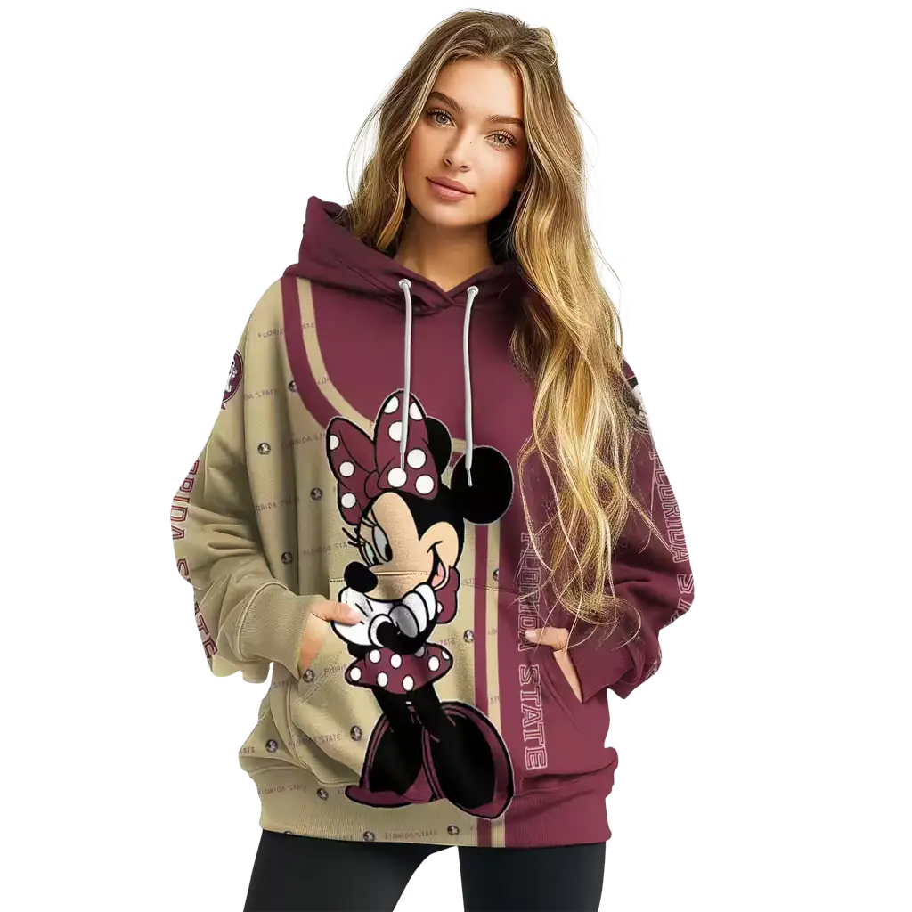 florida state seminoles minnie mouse garnet hoodie high quality florida state seminoles minnie mouse garnet hoodie high quality