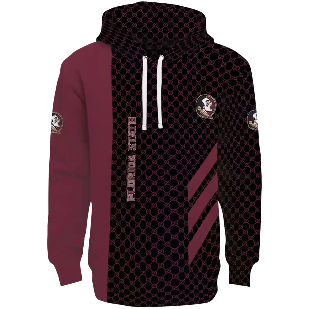 florida state seminoles monogram pattern garnet hoodie best selling florida state seminoles monogram pattern garnet hoodie best selling