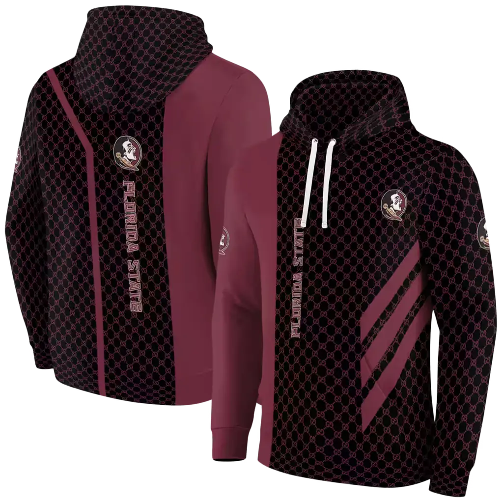 florida state seminoles monogram pattern garnet hoodie fashion forward florida state seminoles monogram pattern garnet hoodie fashion forward