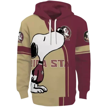 florida state seminoles playful snoopy garnet hoodie best selling