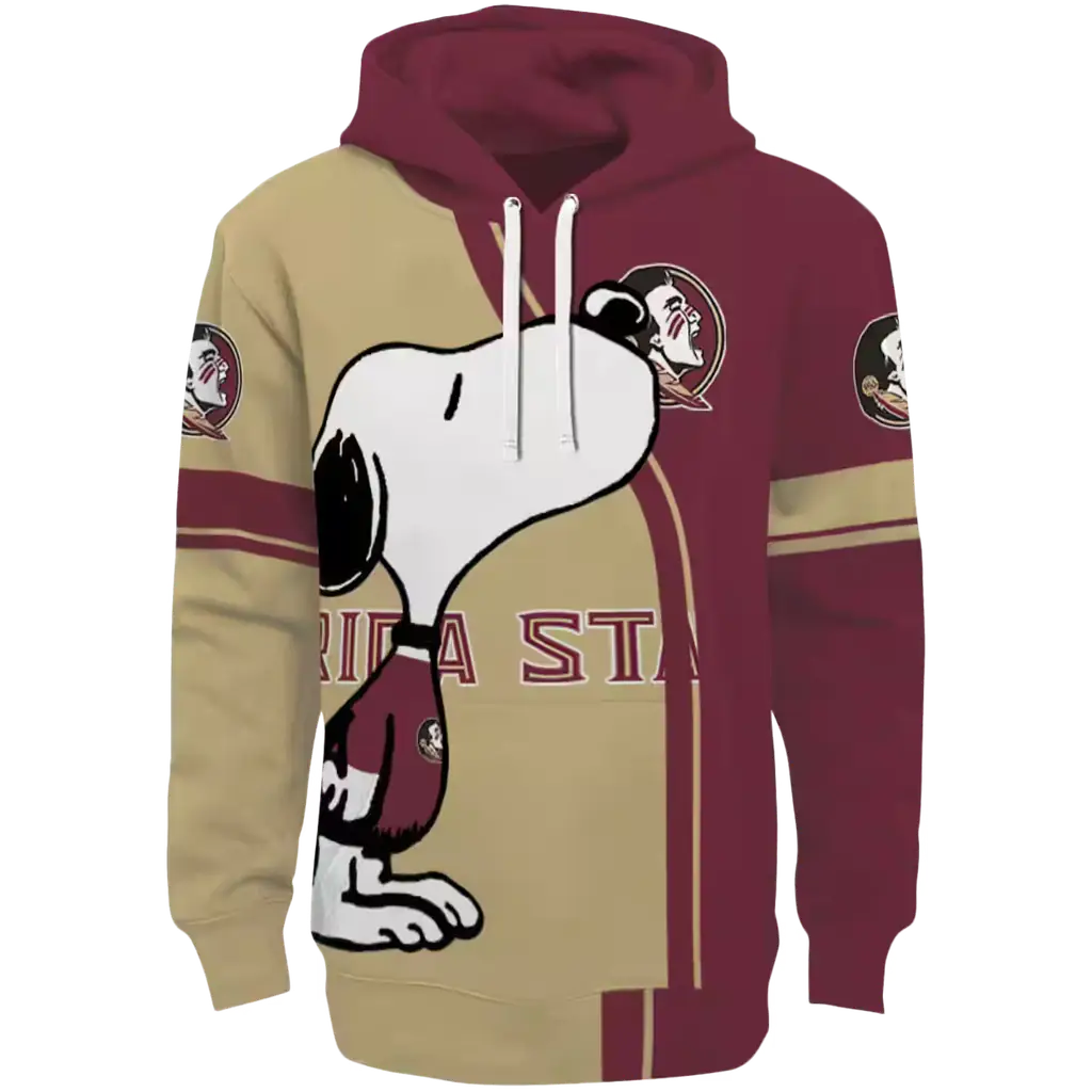 florida state seminoles playful snoopy garnet hoodie best selling florida state seminoles playful snoopy garnet hoodie best selling