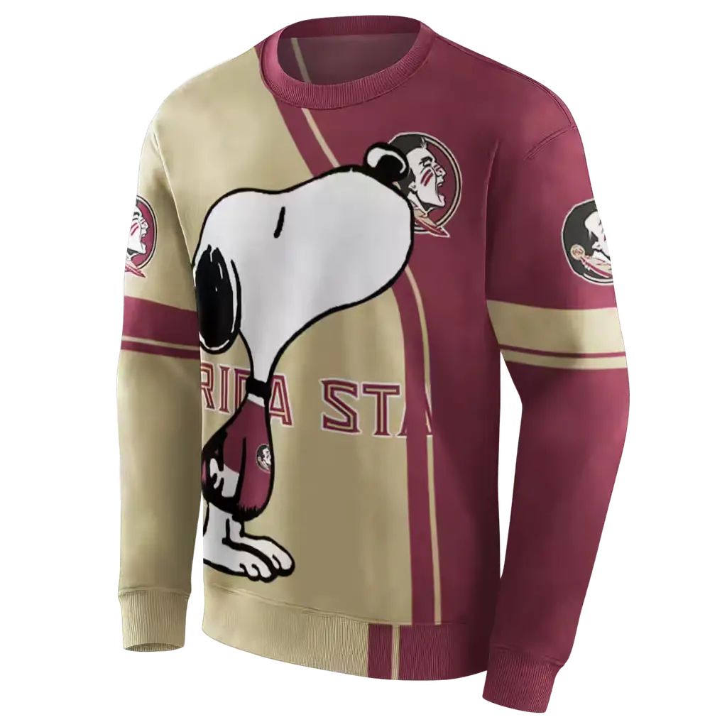 florida state seminoles playful snoopy garnet hoodie new arrival florida state seminoles playful snoopy garnet hoodie new arrival