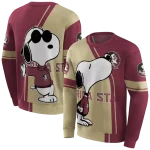 florida state seminoles playful snoopy garnet hoodie best selling