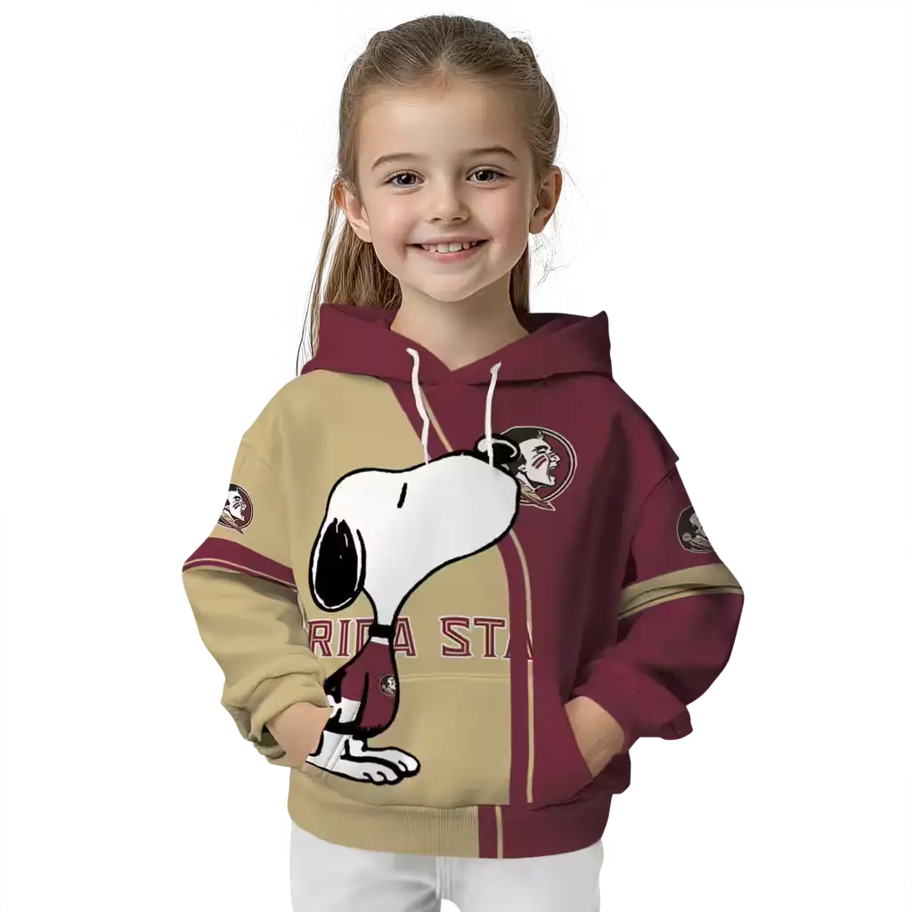 florida state seminoles playful snoopy garnet hoodie top rated florida state seminoles playful snoopy garnet hoodie top rated