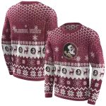 florida state seminoles reindeer motif garnet hoodie best selling