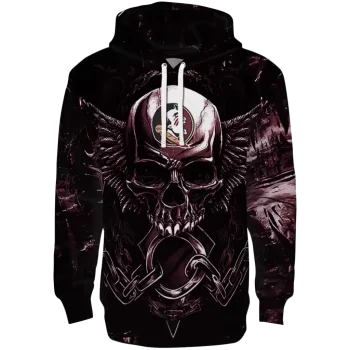 florida state seminoles skull artwork garnet black hoodie best selling