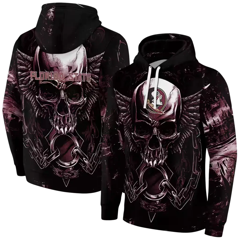 florida state seminoles skull artwork garnet black hoodie fashion forward florida state seminoles skull artwork garnet black hoodie fashion forward
