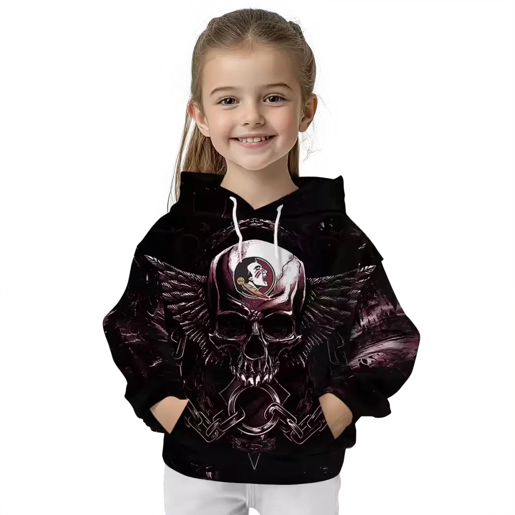 florida state seminoles skull artwork garnet black hoodie top rated florida state seminoles skull artwork garnet black hoodie top rated