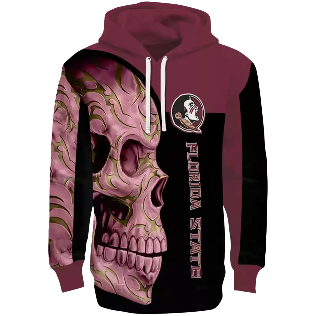florida state seminoles skull motif garnet black hoodie best selling florida state seminoles skull motif garnet black hoodie best selling
