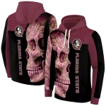 florida state seminoles skull motif garnet black hoodie best selling