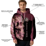 florida state seminoles skull motif garnet black hoodie best selling