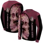 florida state seminoles skull motif garnet black hoodie best selling