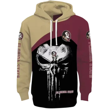 florida state seminoles skull punisher gold black hoodie best selling