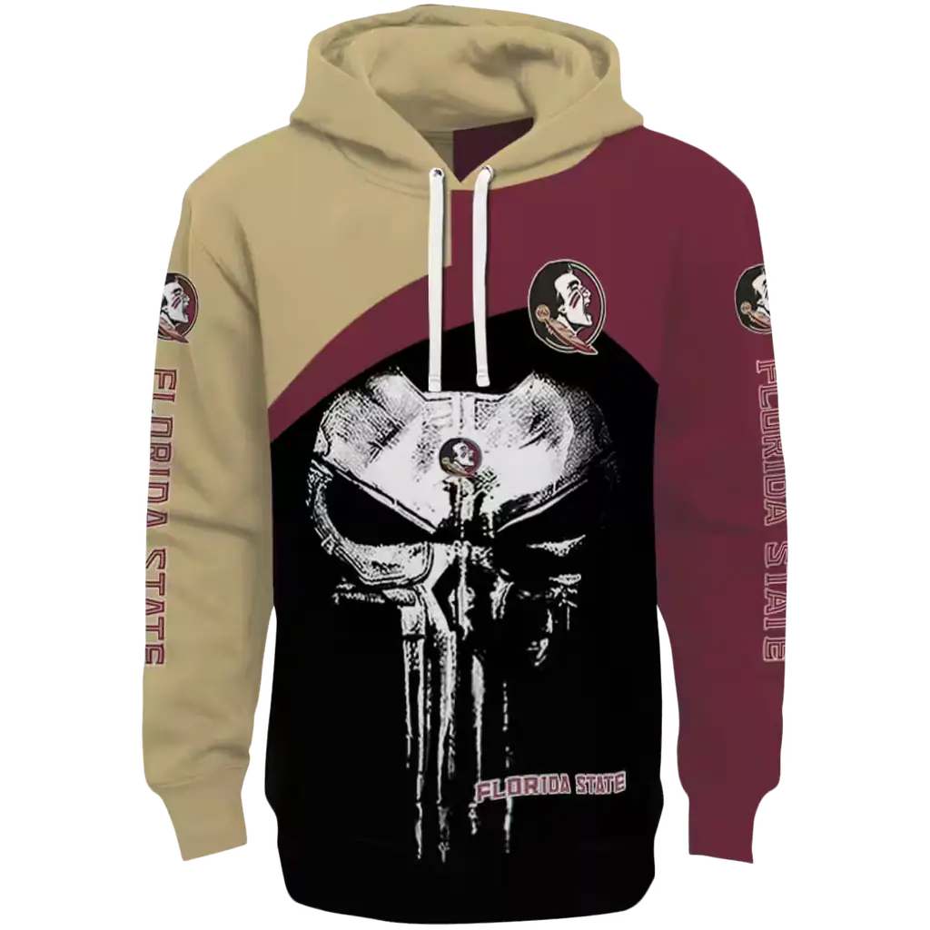 florida state seminoles skull punisher gold black hoodie best selling florida state seminoles skull punisher gold black hoodie best selling