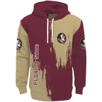 florida state seminoles splatter effect garnet hoodie best selling