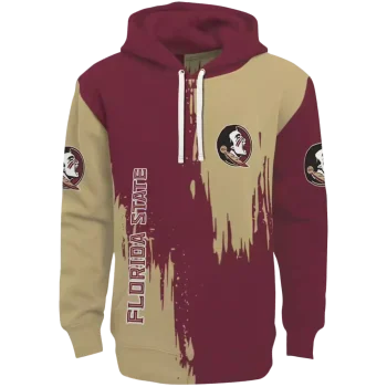 florida state seminoles splatter effect garnet hoodie best selling