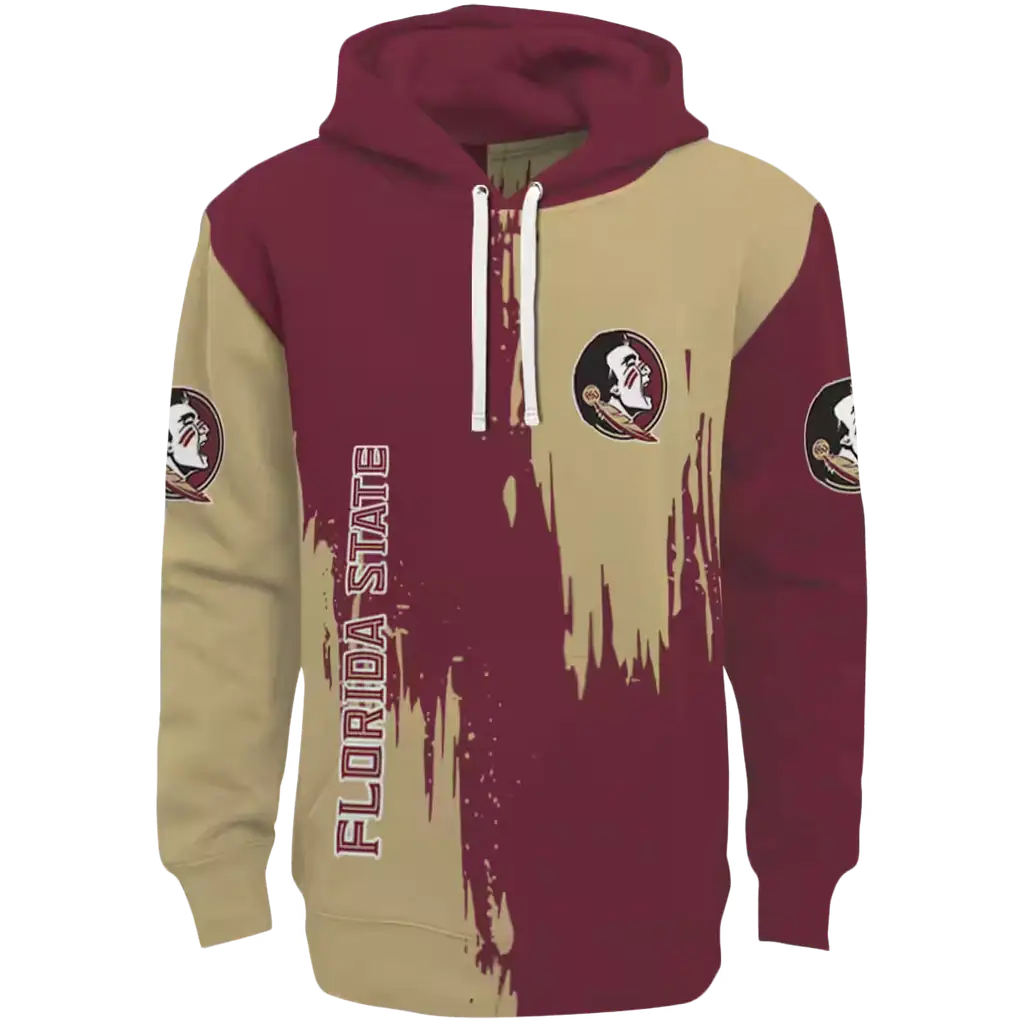 florida state seminoles splatter effect garnet hoodie best selling florida state seminoles splatter effect garnet hoodie best selling