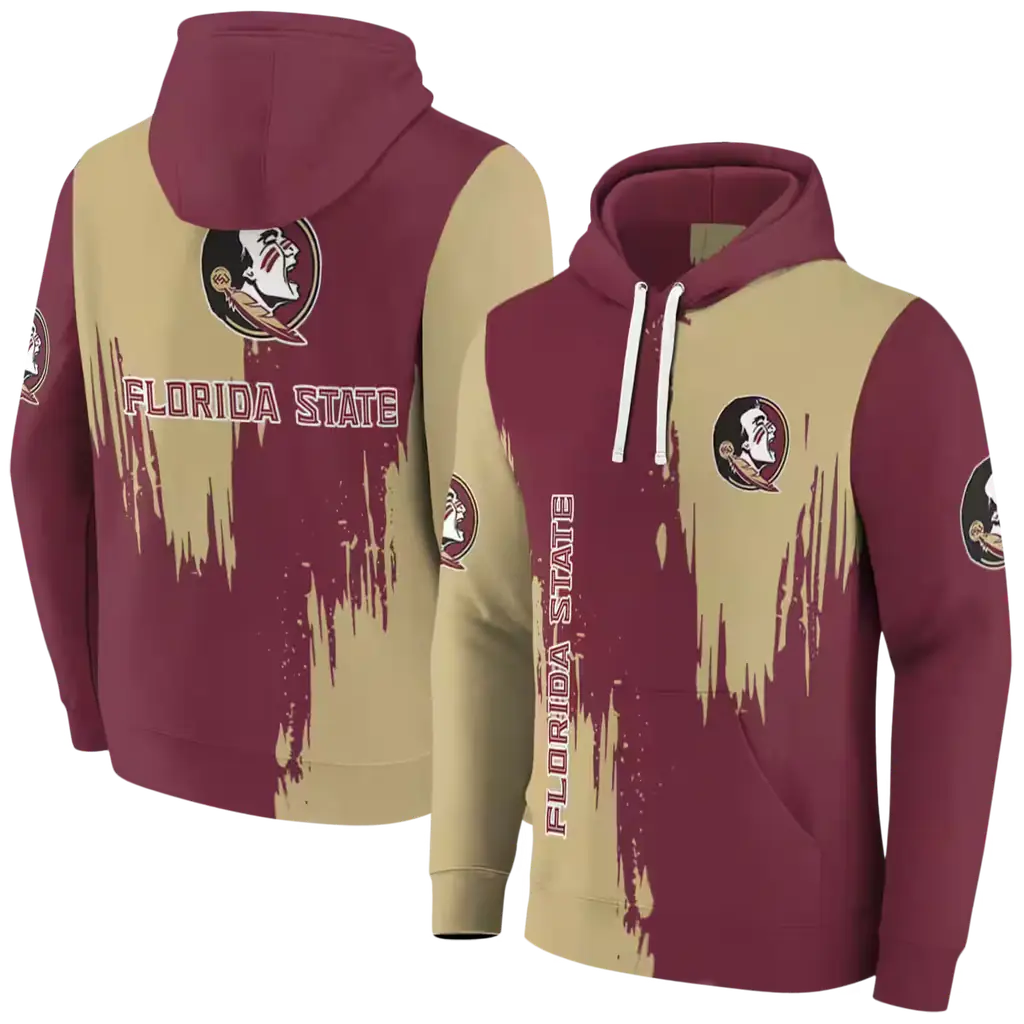 florida state seminoles splatter effect garnet hoodie fashion forward florida state seminoles splatter effect garnet hoodie fashion forward