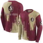 florida state seminoles splatter effect garnet hoodie best selling