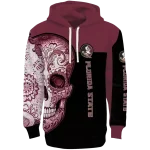 florida state seminoles sugar skull garnet black hoodie best selling