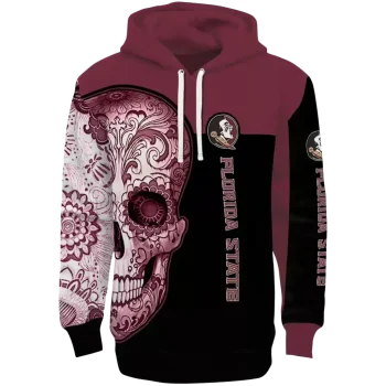 florida state seminoles sugar skull garnet black hoodie best selling